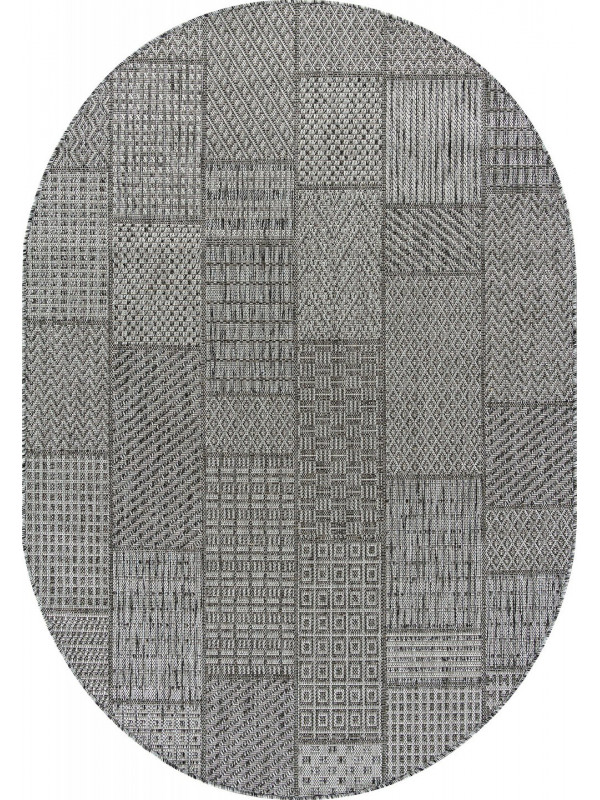 Ковер S160 - DARK GRAY - Овал - коллекция KAIR