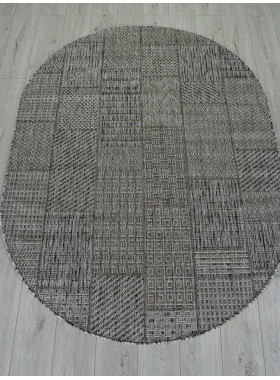 Ковер S160 - DARK GRAY - Овал - коллекция KAIR 1,6x2,3 м