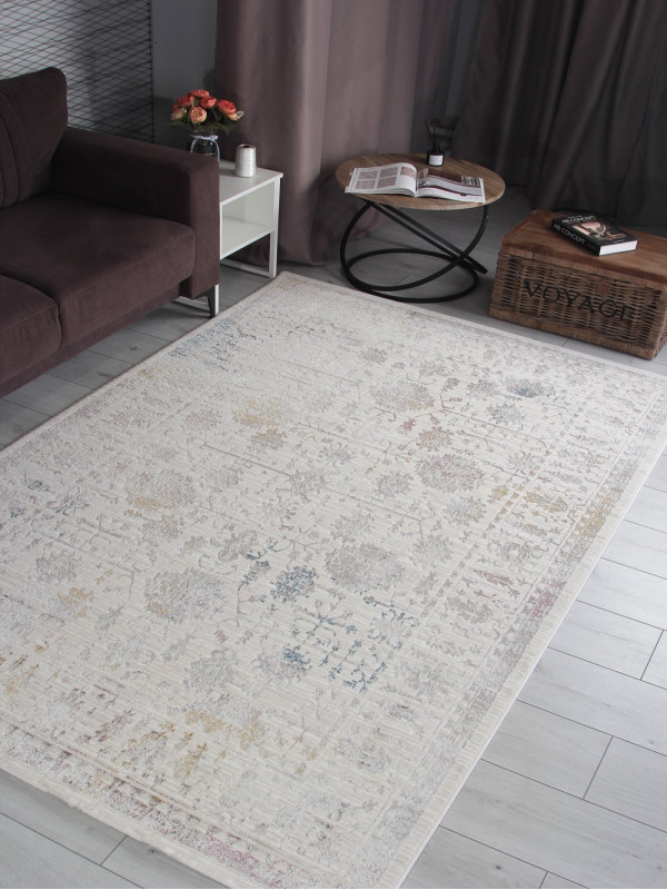 Ковер 9308C - S.WHITE / P.CREAM - Прямоугольник - коллекция LILY