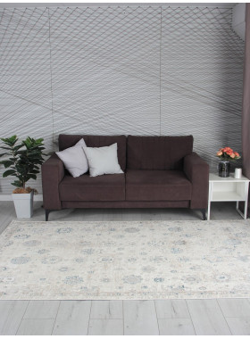 Ковер 9312A - S.WHITE / P.BLUE - Прямоугольник - коллекция LILY 0,78x1,5 м
