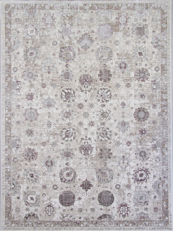 Ковер 9312A - S.WHITE / P.LILAC - Прямоугольник - коллекция LILY