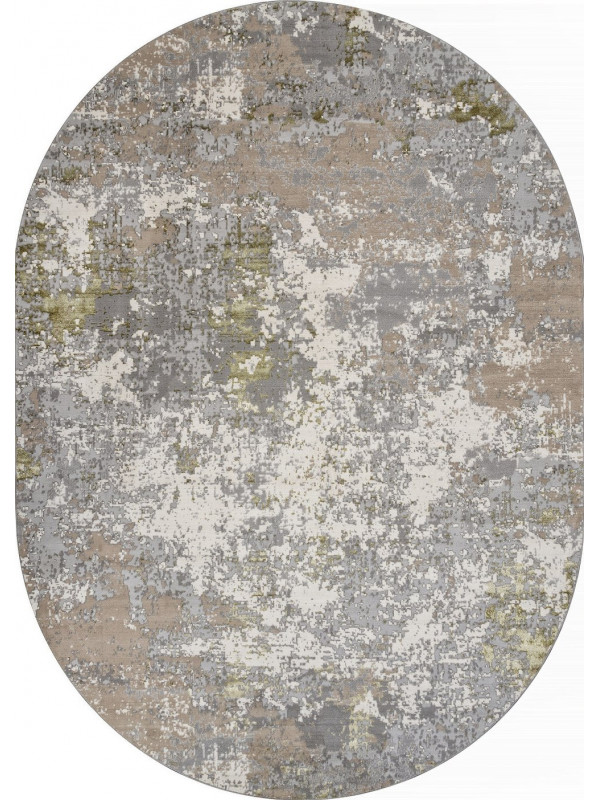 Ковер F163 - CREAM-GREEN - Овал - коллекция LIMAN
