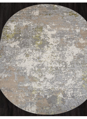 Ковер F163 - CREAM-GREEN - Овал - коллекция LIMAN 2,4x4 м