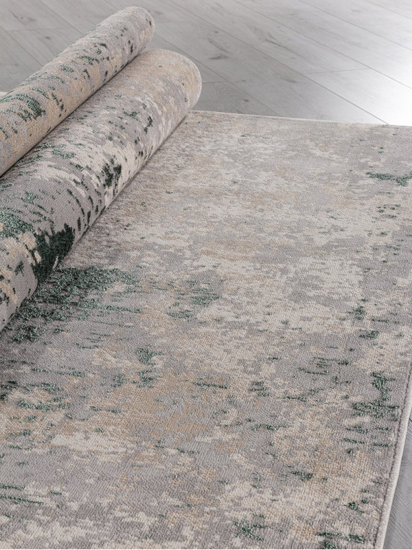 Ковер F163 - GRAY-GREEN - Прямоугольник - коллекция LIMAN