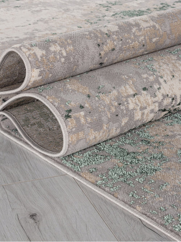 Ковер F163 - GRAY-GREEN - Прямоугольник - коллекция LIMAN