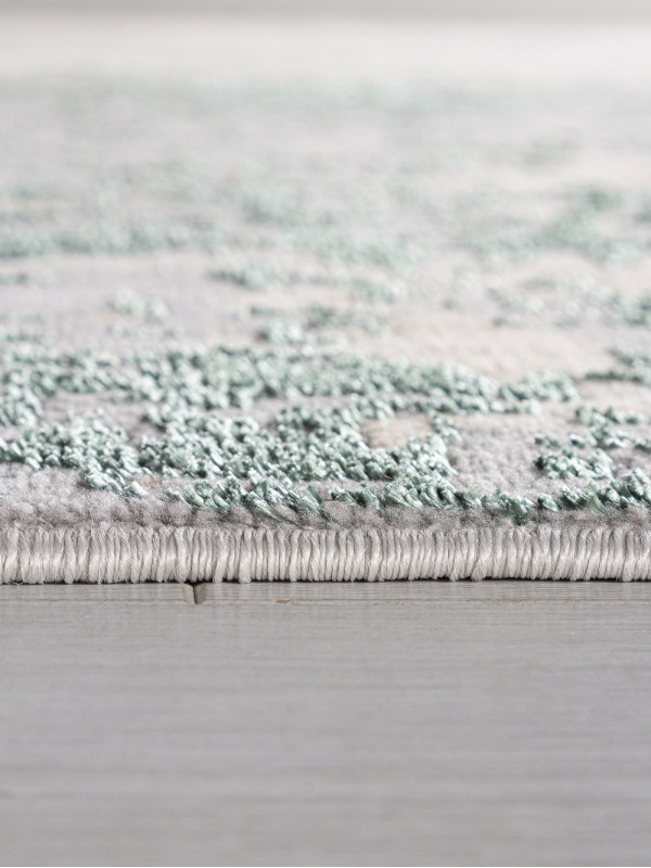 Ковер F163 - GRAY-GREEN - Прямоугольник - коллекция LIMAN