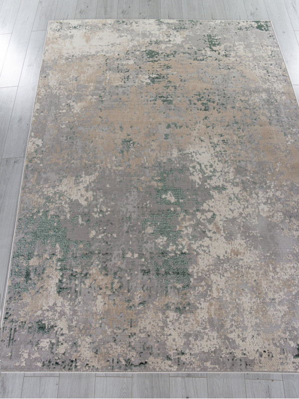 Ковер F163 - GRAY-GREEN - Прямоугольник - коллекция LIMAN