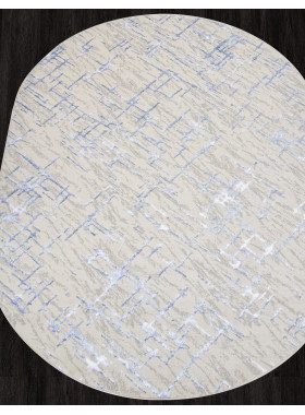 Ковер F164 - CREAM-BLUE - Овал - коллекция LIMAN 2x4 м