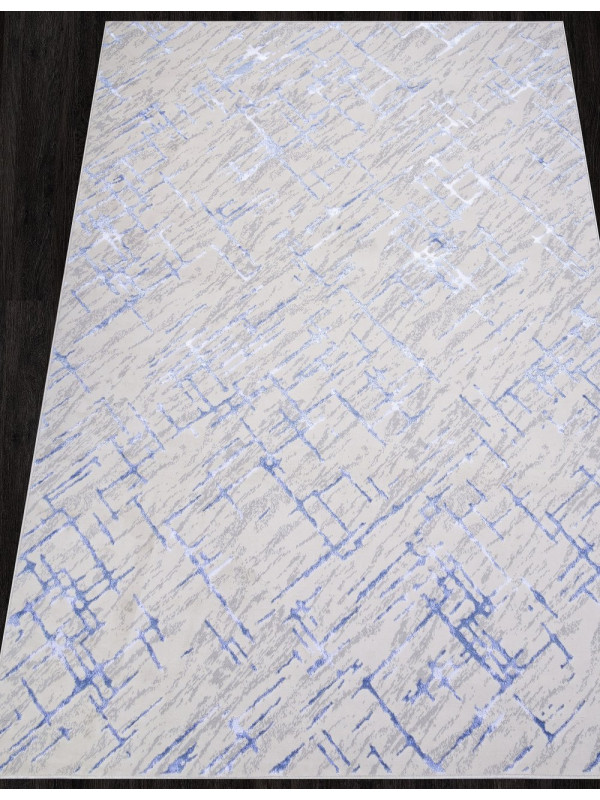 Ковер F164 - CREAM-BLUE - Прямоугольник - коллекция LIMAN