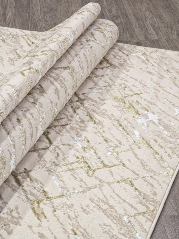 Ковер F164 - CREAM-GREEN - Прямоугольник - коллекция LIMAN