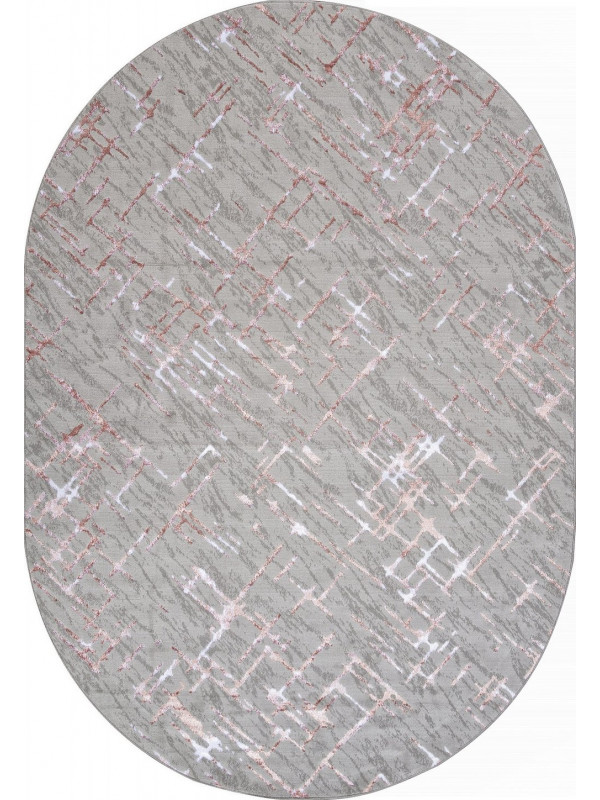 Ковер F164 - GRAY-PINK - Овал - коллекция LIMAN