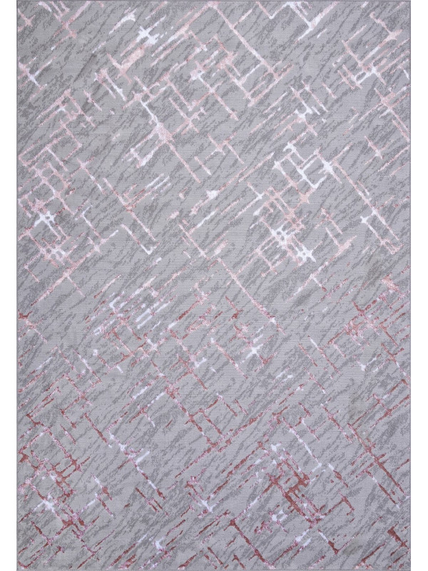 Ковер F164 - GRAY-PINK - Прямоугольник - коллекция LIMAN