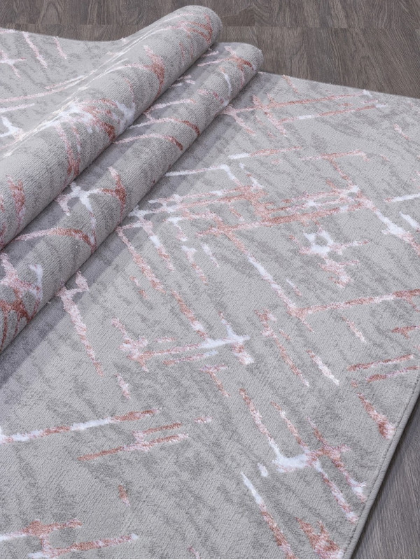Ковер F164 - GRAY-PINK - Прямоугольник - коллекция LIMAN