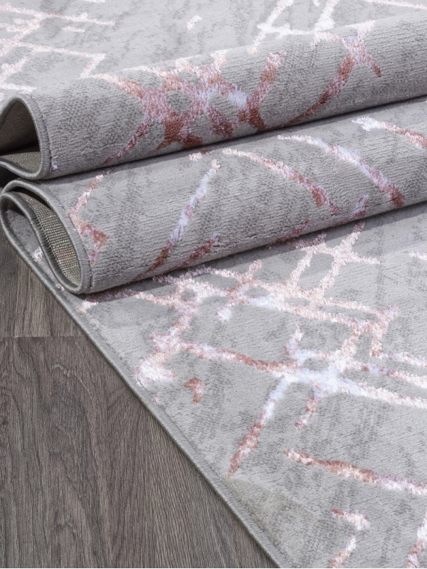 Ковер F164 - GRAY-PINK - Прямоугольник - коллекция LIMAN
