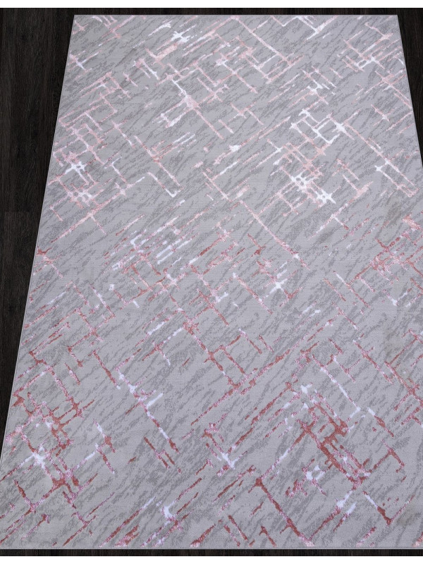 Ковер F164 - GRAY-PINK - Прямоугольник - коллекция LIMAN