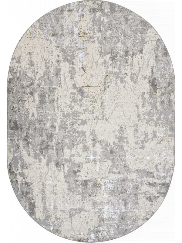 Ковер F169 - CREAM-GREEN - Овал - коллекция LIMAN