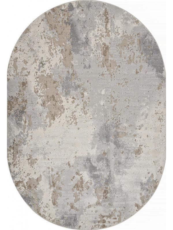 Ковер F171 - CREAM-GREEN - Овал - коллекция LIMAN