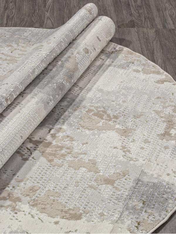 Ковер F171 - CREAM-GREEN - Овал - коллекция LIMAN