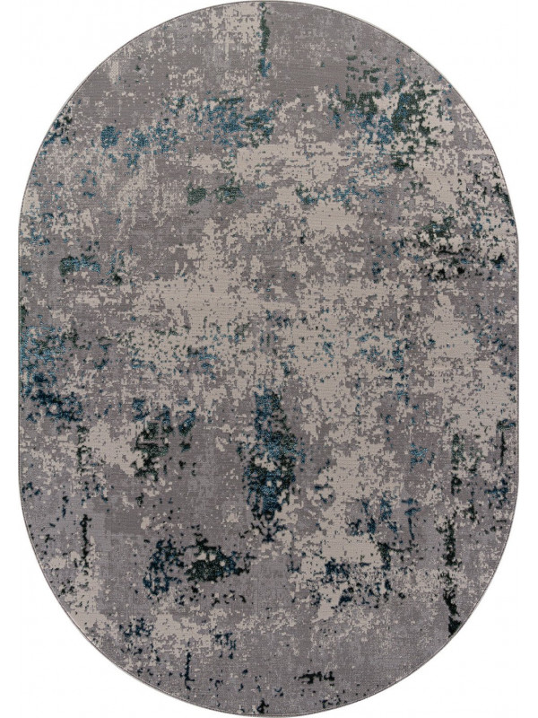 Ковер F477 - GRAY-BLUE - Овал - коллекция LIMAN