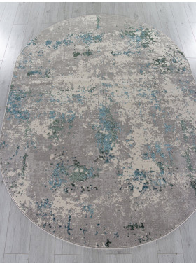 Ковер F477 - GRAY-BLUE - Овал - коллекция LIMAN 2x4 м