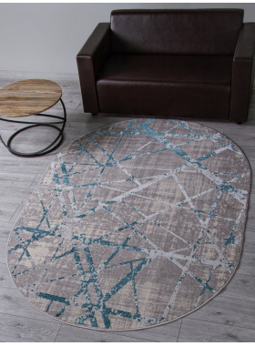 Ковер F478 - GRAY-BLUE - Овал - коллекция LIMAN 2x2,9 м