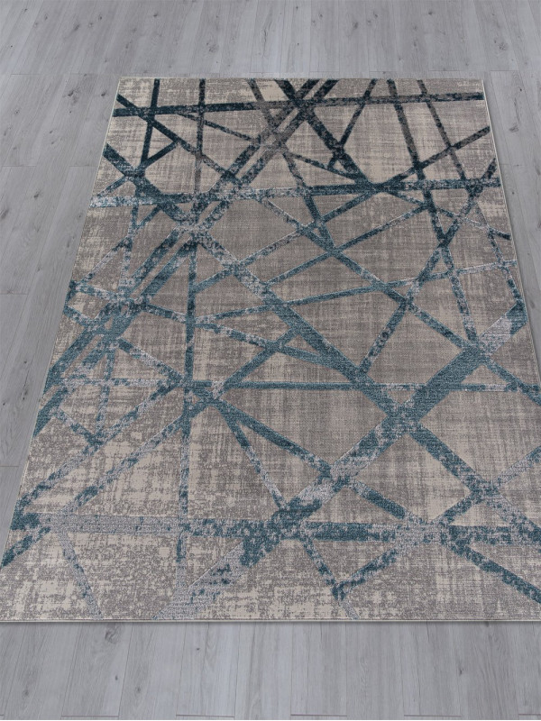 Ковер F478 - GRAY-BLUE - Прямоугольник - коллекция LIMAN