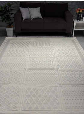 Ковер L0035A - CREAM / CREAM - Прямоугольник - коллекция LOOPY 2,4x3,4 м