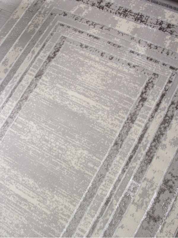Ковер 1634G - GREY / GREY - Прямоугольник - коллекция LORA