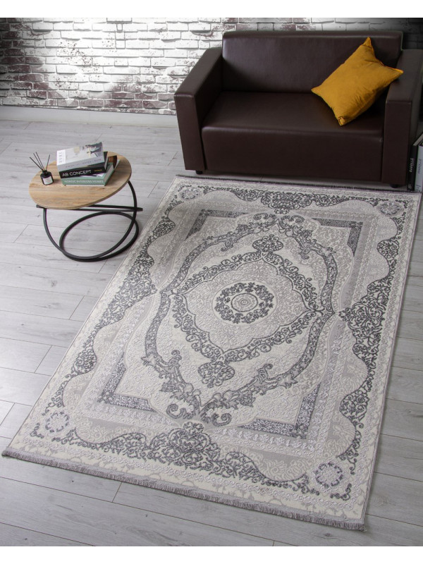 Ковер 3098G - GREY / GREY - Прямоугольник - коллекция LORA