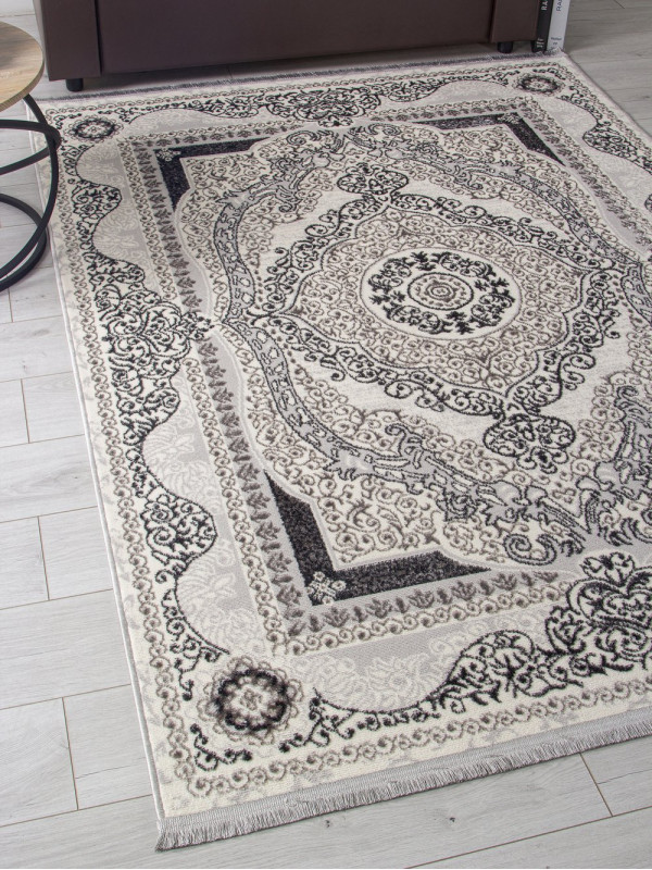 Ковер 3098G - GREY / GREY - Прямоугольник - коллекция LORA
