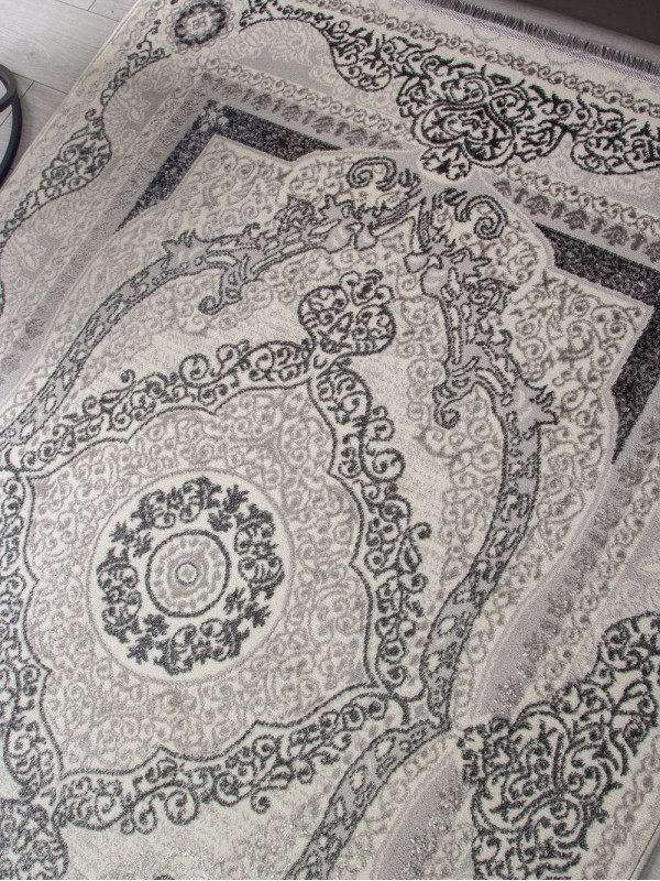 Ковер 3098G - GREY / GREY - Прямоугольник - коллекция LORA