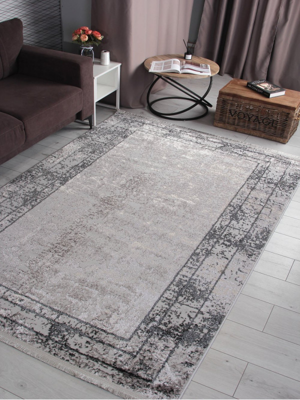 Ковер 8070G - GREY / GREY - Прямоугольник - коллекция LORA