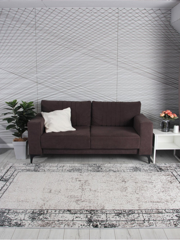 Ковер 8070G - GREY / GREY - Прямоугольник - коллекция LORA