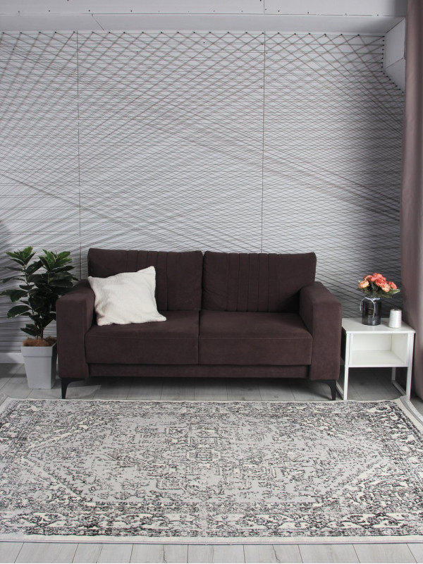Ковер 8083G - GREY / GREY - Прямоугольник - коллекция LORA