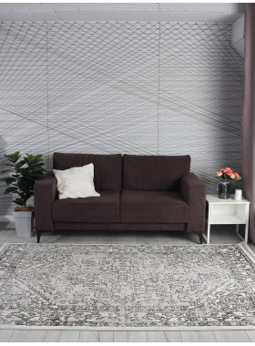 Ковер 8083G - GREY / GREY - Прямоугольник - коллекция LORA 1x2 м