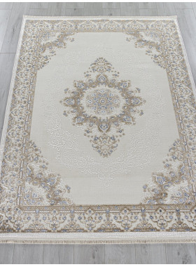 Ковер 27236 - CREAM / BLUE - Прямоугольник - коллекция MOSSO 3x6 м