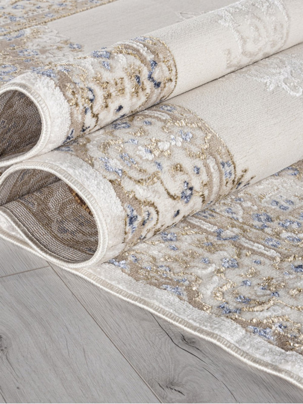 Ковер 27236A - CREAM / BLUE - Прямоугольник - коллекция MOSSO