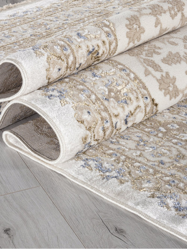 Ковер 27239 - CREAM / BLUE - Прямоугольник - коллекция MOSSO
