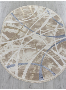 Ковер 27248A - CREAM / BEIGE - Овал - коллекция MOSSO 3x4 м