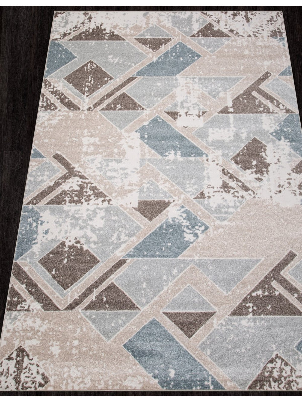 Ковер D979 - BEIGE-BLUE - Прямоугольник - коллекция NATUREL