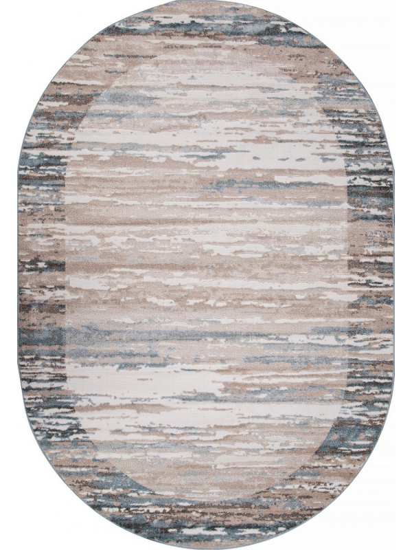 Ковер D983 - BEIGE-BLUE - Овал - коллекция NATUREL