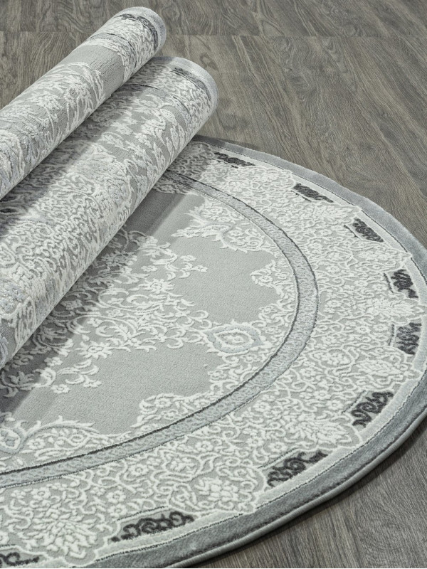 Ковер GL038G - GREY / GREY - Овал - коллекция NENSI