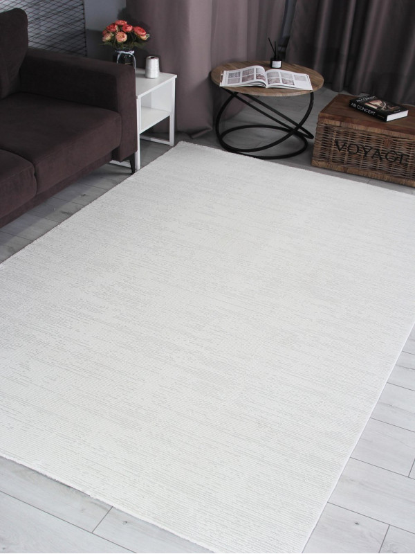 Ковер GL091W - WHITE / WHITE - Прямоугольник - коллекция NENSI