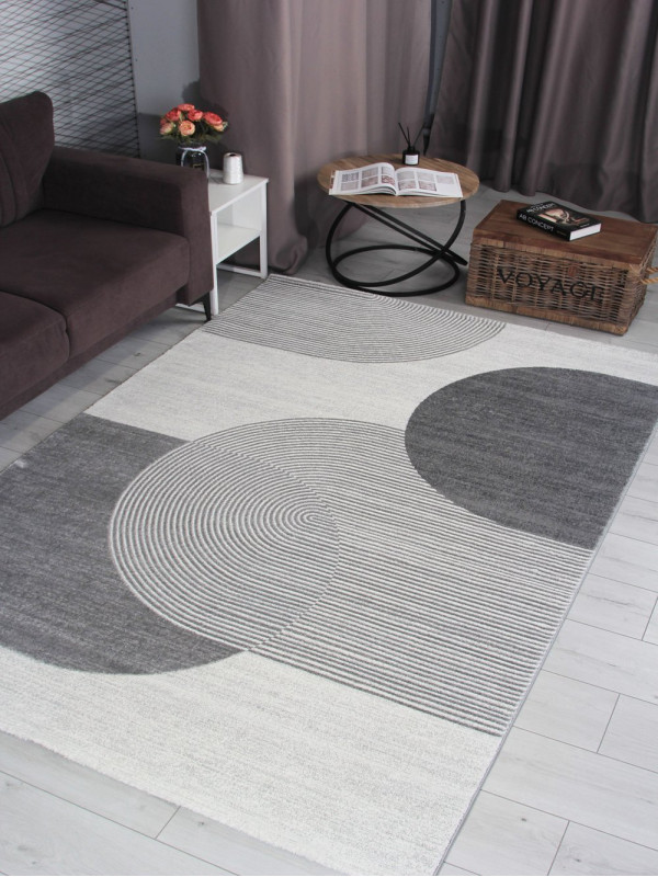 Ковер GL235G - GREY / GREY - Прямоугольник - коллекция NENSI