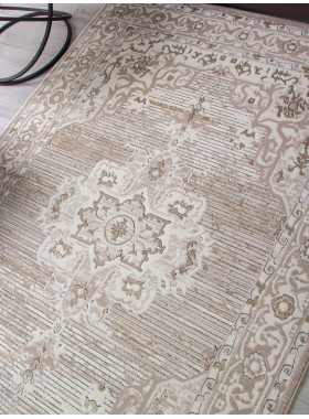 Ковер 04089A - CREAM HB / LIGHT GRI HB - Прямоугольник - коллекция NOVA 3x5 м