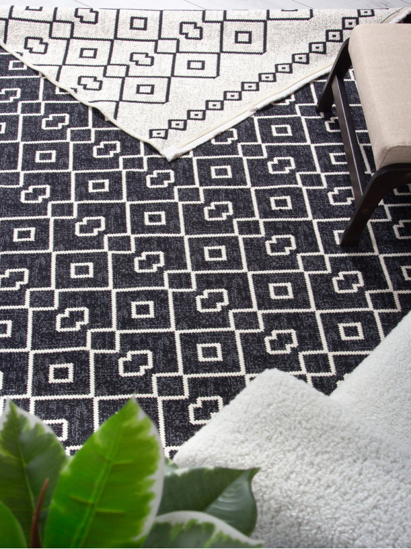 Ковер NUN7 - BLACK - Прямоугольник - коллекция NUN KILIM