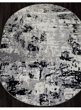 Ковер F284 - DARK GRAY - Овал - коллекция PALERMO 2,4x3,4 м