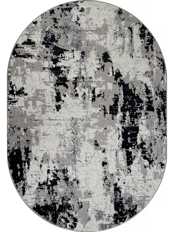 Ковер F285 - DARK GRAY - Овал - коллекция PALERMO