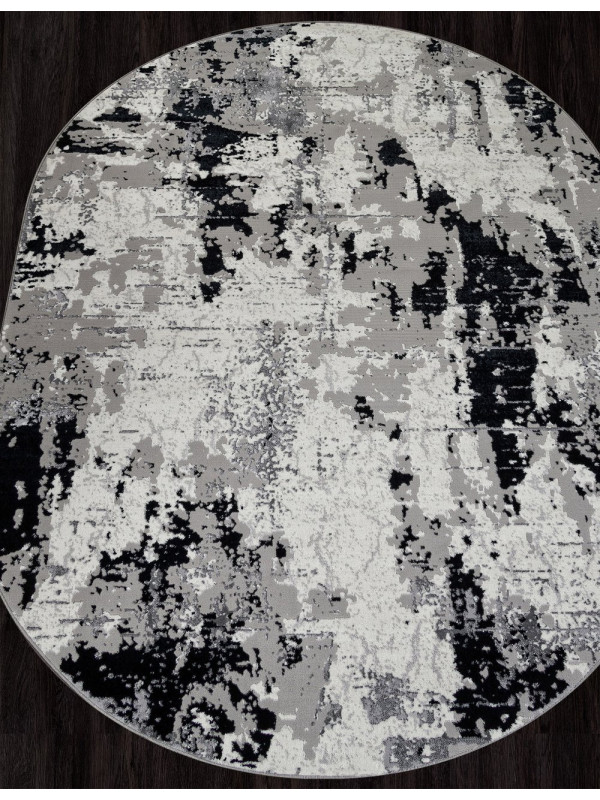 Ковер F285 - DARK GRAY - Овал - коллекция PALERMO