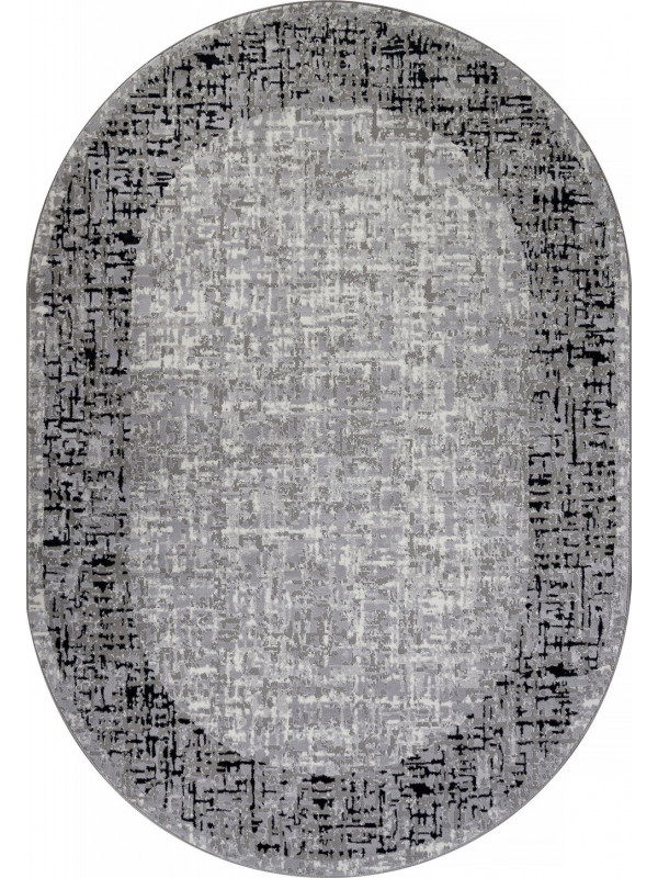 Ковер F292 - DARK GRAY - Овал - коллекция PALERMO